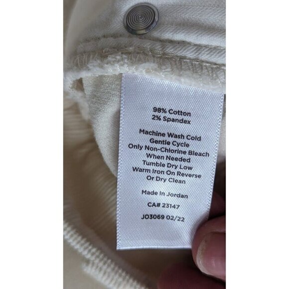 Talbots Women's Corduroy Pant Straight Leg 10 White High Rise Stretch Classic - Picture 6 of 6